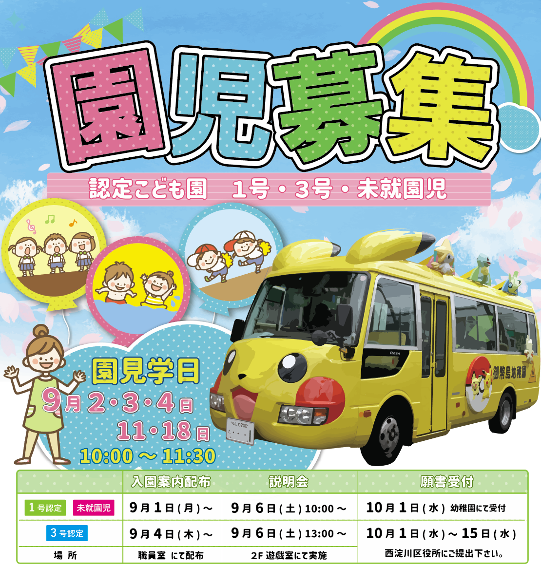 園児募集要項│御幣島幼稚園 大阪市西淀川区認定こども園